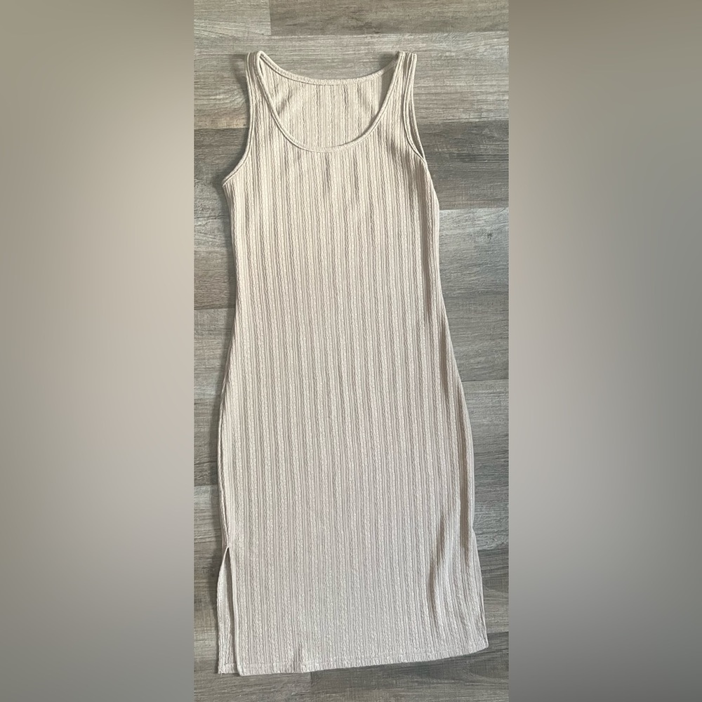 Tan Ribbed Dress